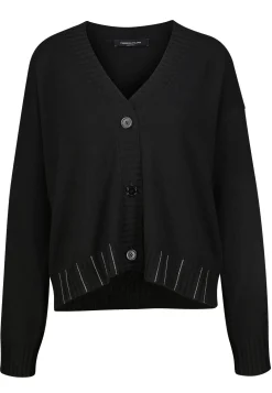 Damen Cardigan aus Wolle mit Seide und Kaschmir PLATINUM Boxy Fit