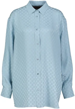 Damen Hemdbluse aus Seide GG Oversized Fit