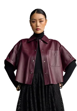 Damen Hemdjacke aus Lammleder