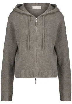 Damen Kaschmir-Strickjacke mit Kapuze HOODY CARDIGAN