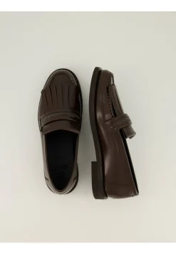 Damen Loafer aus Leder mit Monili-Besatz