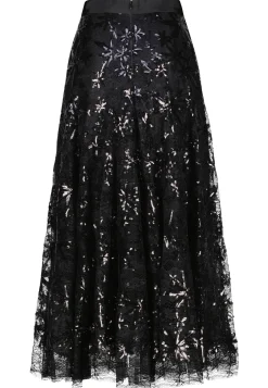 Damen Spitzenrock mit Pailletten