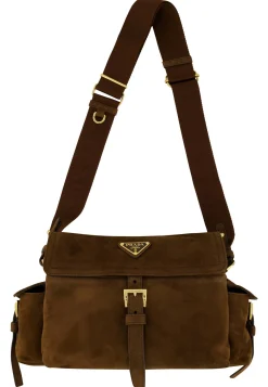 Damen Umhängetasche MULTIPOCKET SUEDE