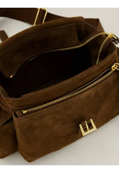 Damen Umhängetasche MULTIPOCKET SUEDE