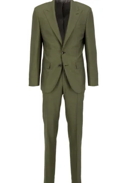 Herren Anzug Schurwolle mit Seide L-HARVERS Slim Fit