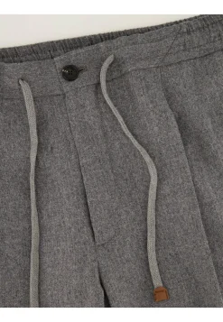 Herren Bundfaltenhose aus Woll-Flanell Slim Fit