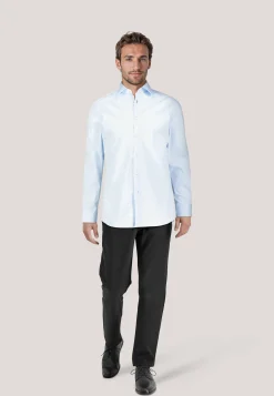 Herren Businesshemd Popeline mit Stretch L-HAYS Slim Fit