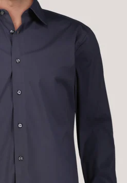 Herren Businesshemd Popeline mit Stretch L-HAYS Slim Fit