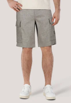 Herren Cargoshorts Leinen-Mix Relaxed Fit