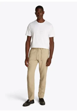 Herren Chinohose mit Leinen HARLEM SORONA LINEN Relaxed Tapered Fit