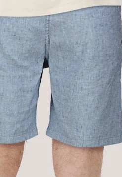 Herren Chinoshorts mit Leinen Tapered Fit