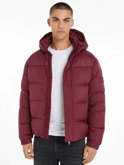 Herren Daunenjacke mit Kapuze MIX DOWN PUFFER Regular Fit