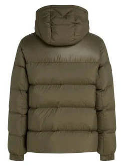 Herren Daunenjacke mit Kapuze MIX DOWN PUFFER Regular Fit