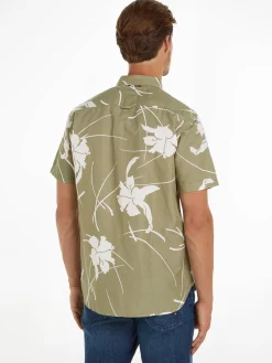 Herren Hemd LARGE TROPICAL PRINT Regular Fit Kurzarm