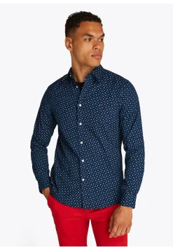 Herren Hemd aus Baumwolle FLEX POPLIN AOP SF SHIRT Slim Fit