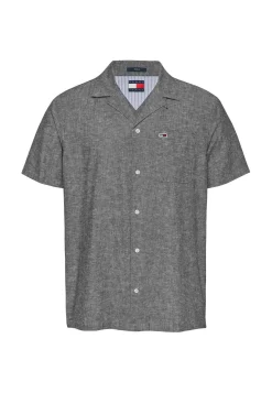 Herren Hemd aus Baumwolle und Leinen TJM LINEN BLEND CAMP Regular Fit