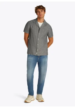 Herren Hemd aus Baumwolle und Leinen TJM LINEN BLEND CAMP Regular Fit