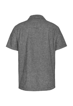 Herren Hemd aus Baumwolle und Leinen TJM LINEN BLEND CAMP Regular Fit