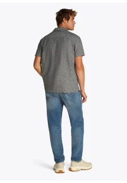 Herren Hemd aus Baumwolle und Leinen TJM LINEN BLEND CAMP Regular Fit