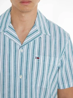 Herren Hemd aus Baumwoll-Leinenmix Regular Fit Kurzarm