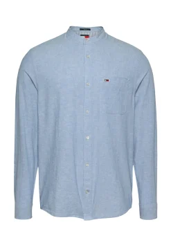 Herren Hemd aus Bio-Baumwolle und Leinen TJM LINEN MIX BAND COLLAR SHIRT