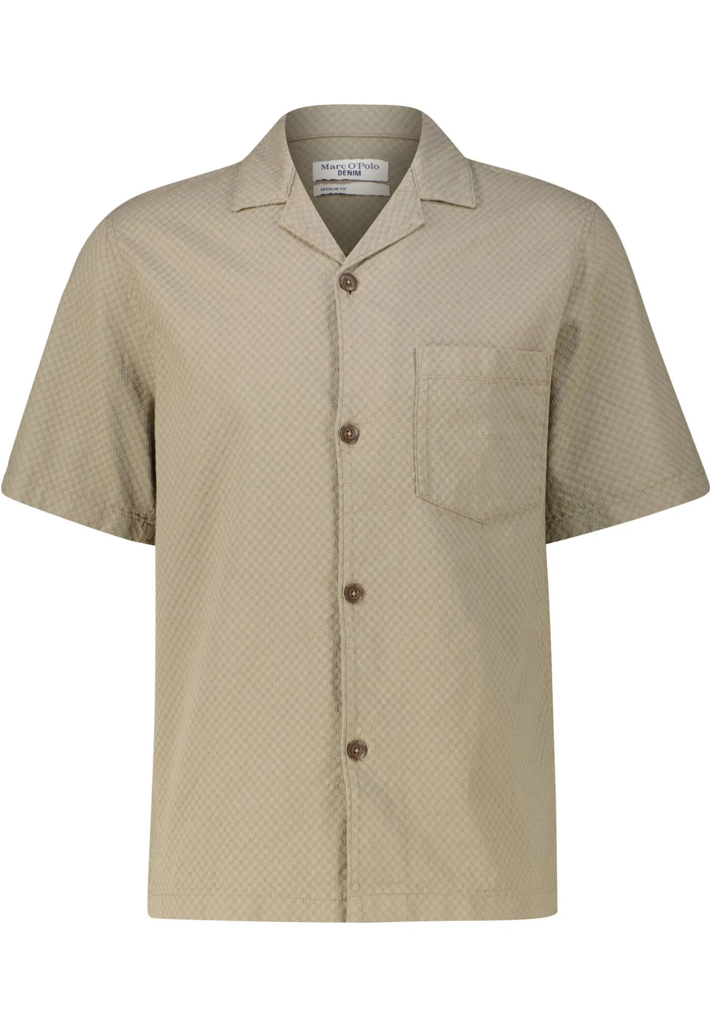 Herren Hemd aus Bio-Baumwolle mit Struktur Regular Fit