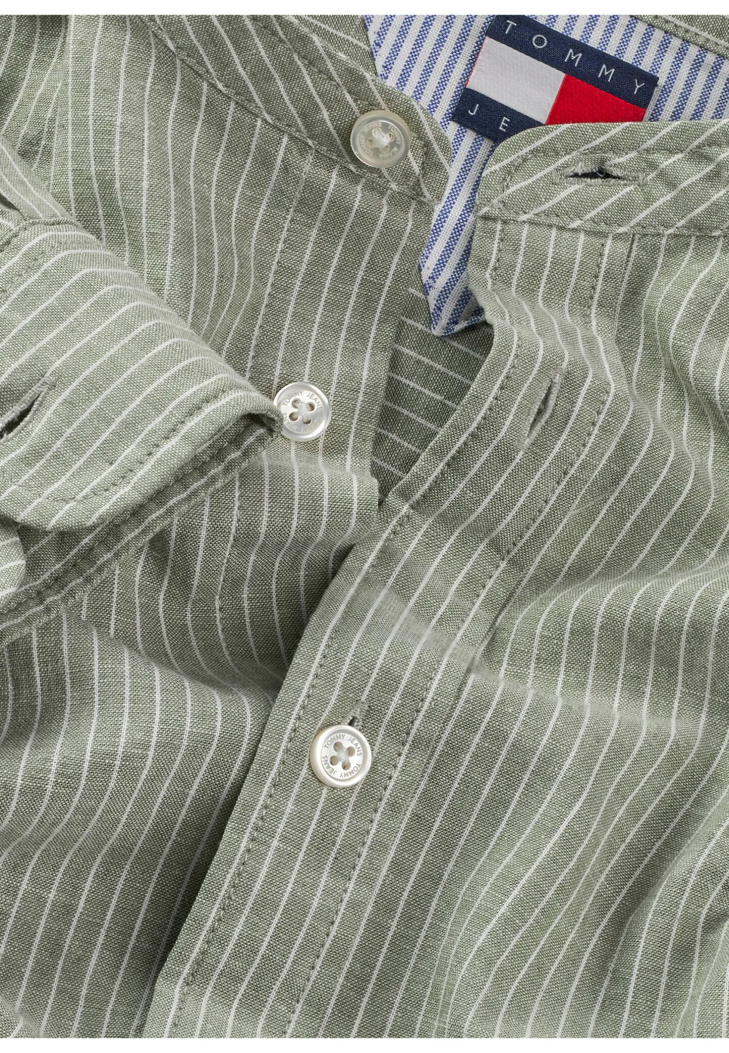 Herren Hemd aus Bio-Baumwolle und Leinen TJM LINEN MIX BND STP SHRT EXT