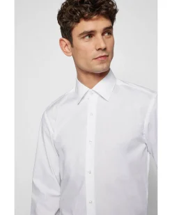 Herren Hemd H-HANK-KENT-C1-214 Slim Fit Langarm