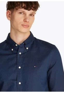 Herren Hemd mit Leinen LINEN BLEND SOLID RF SHIRT