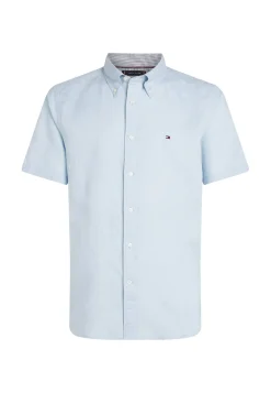 Herren Hemd mit Leinen LINEN BLEND SOLID SS RF SHIRT