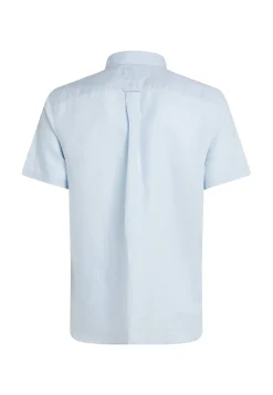 Herren Hemd mit Leinen LINEN BLEND SOLID SS RF SHIRT