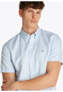 Herren Hemd mit Leinen LINEN BLEND SOLID SS RF SHIRT