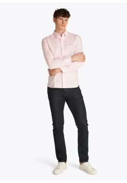 Herren Hemd mit Leinen LINEN BLEND SOLID RF SHIRT