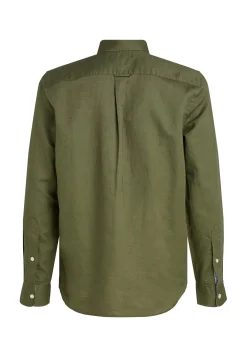 Herren Hemd mit Leinen LINEN BLEND SOLID RF SHIRT