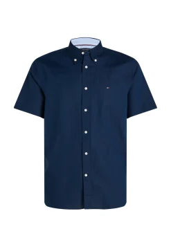 Herren Hemd mit Leinen LINEN BLEND SOLID SS RF SHIRT