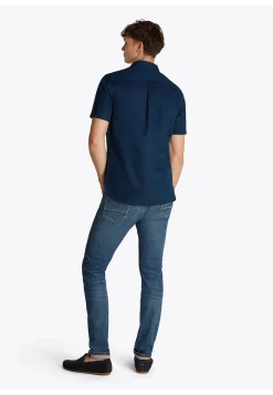 Herren Hemd mit Leinen LINEN BLEND SOLID SS RF SHIRT