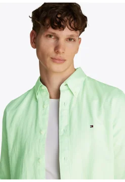 Herren Hemd mit Leinen LINEN BLEND SOLID RF SHIRT