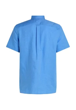 Herren Hemd mit Leinen LINEN BLEND SOLID SS RF SHIRT