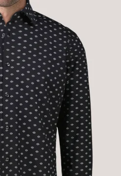 Herren Hemd mit Leinen VALERIO Modern Fit