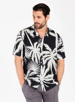 Herren Hemd MSH PALMS Regular Fit Kurzarm