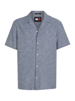 Herren Hemd TJM LINEN BLEND CAMP SHIRT Kurzarm