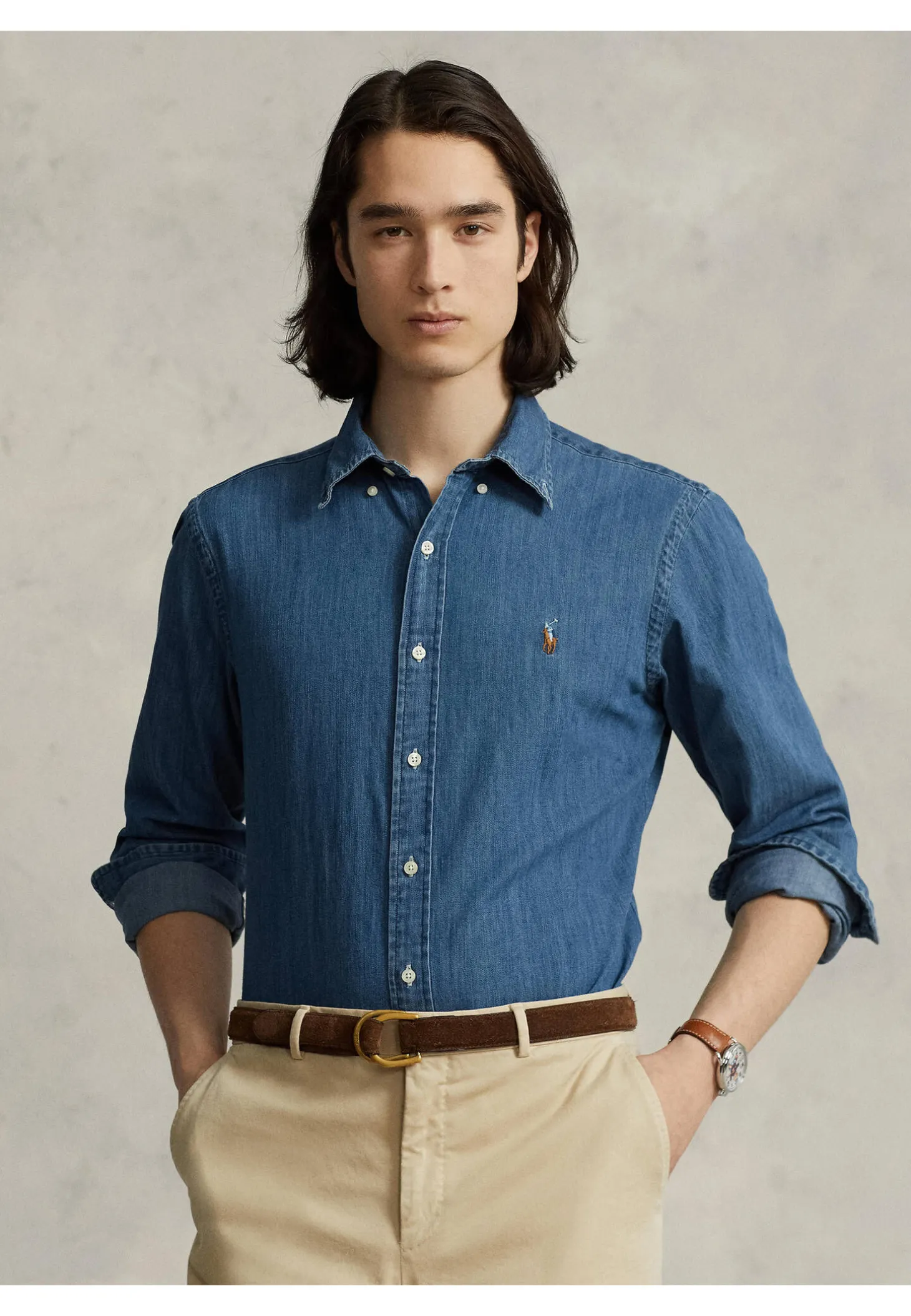 Herren Jeanshemd Custom Fit