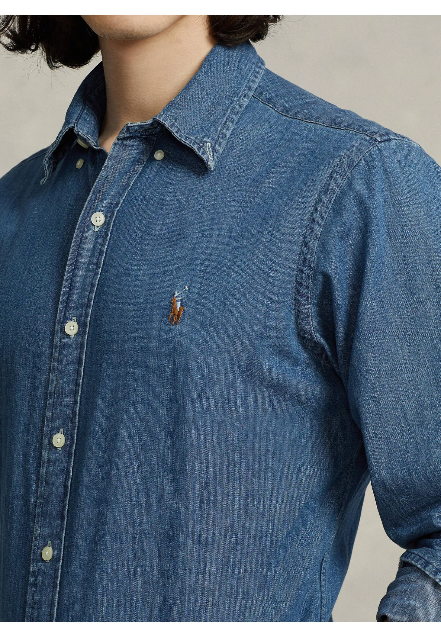 Herren Jeanshemd Custom Fit