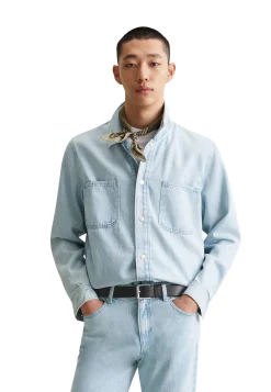 Herren Jeans-Overshirt aus Bio-Baumwolle und Lyocell Regular Fit