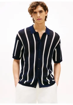 Herren Kurzarmhemd aus Lochstrick