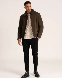 Herren Lederjacke GORANO mit Lammfell Relaxed Fit