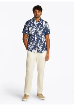 Herren Leinenhemd LINEN TROPICAL PRINT RF SHIRT Regular Fit