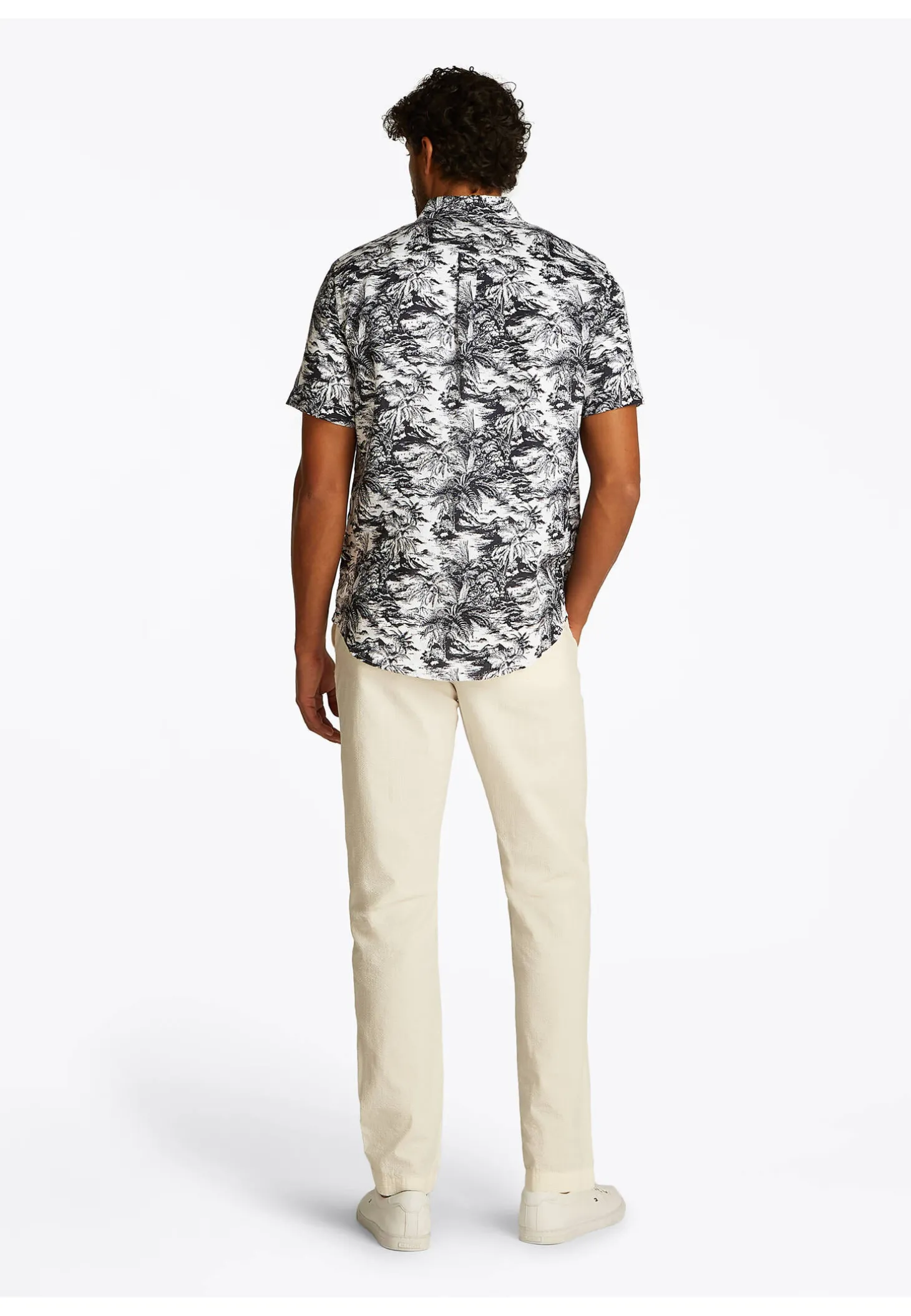 Herren Leinenhemd LINEN VACATION PRT SHIRT Regular Fit