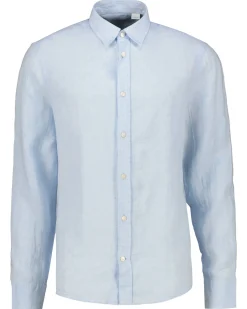 Herren Leinenhemd Slim Fit Langarm