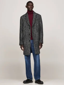 Herren Mantel mit Wolle HERRINGBONE